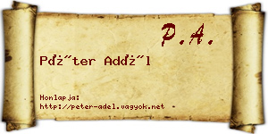 Péter Adél névjegykártya